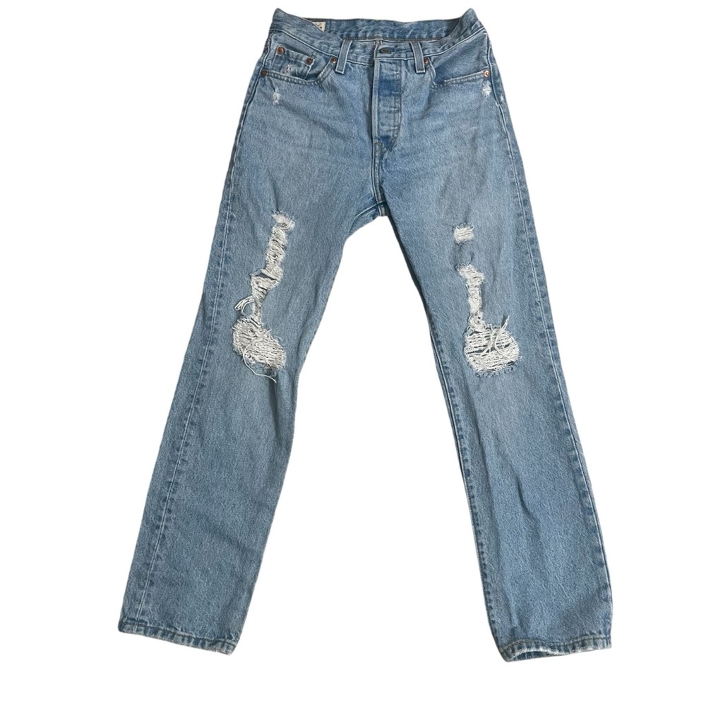 Levis Premium Pants Women 25 Blue Denim Jeans Big E Cotton Blend 25x28